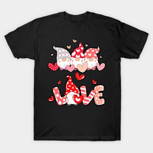 Valentine Gnomes With Hearts Valentine_s Day Gnomes Lover T-Shirt